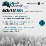 calendario invernale 2024 - 2025 Dicembre e Gennaio escursioni e ciaspolate